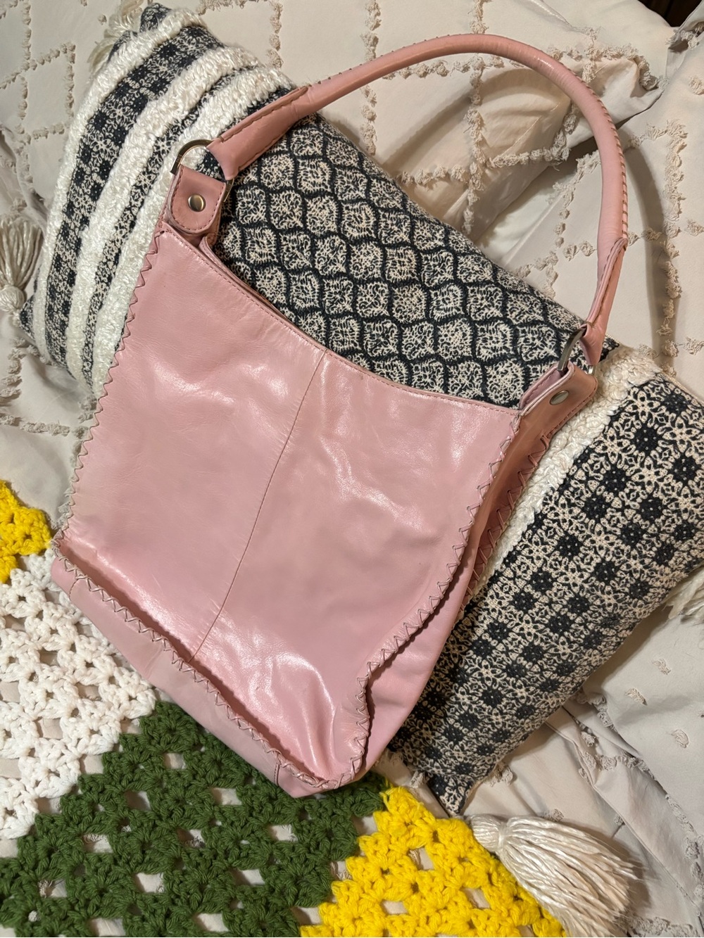 Sigrid Olsen Pink Leather Shoulder Bag - Picture 2 of 4